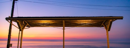 下灘駅の夕景