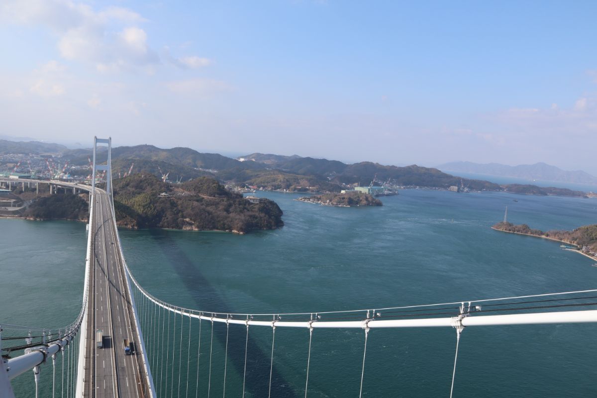 来島海峡大橋登頂体験で見た景色