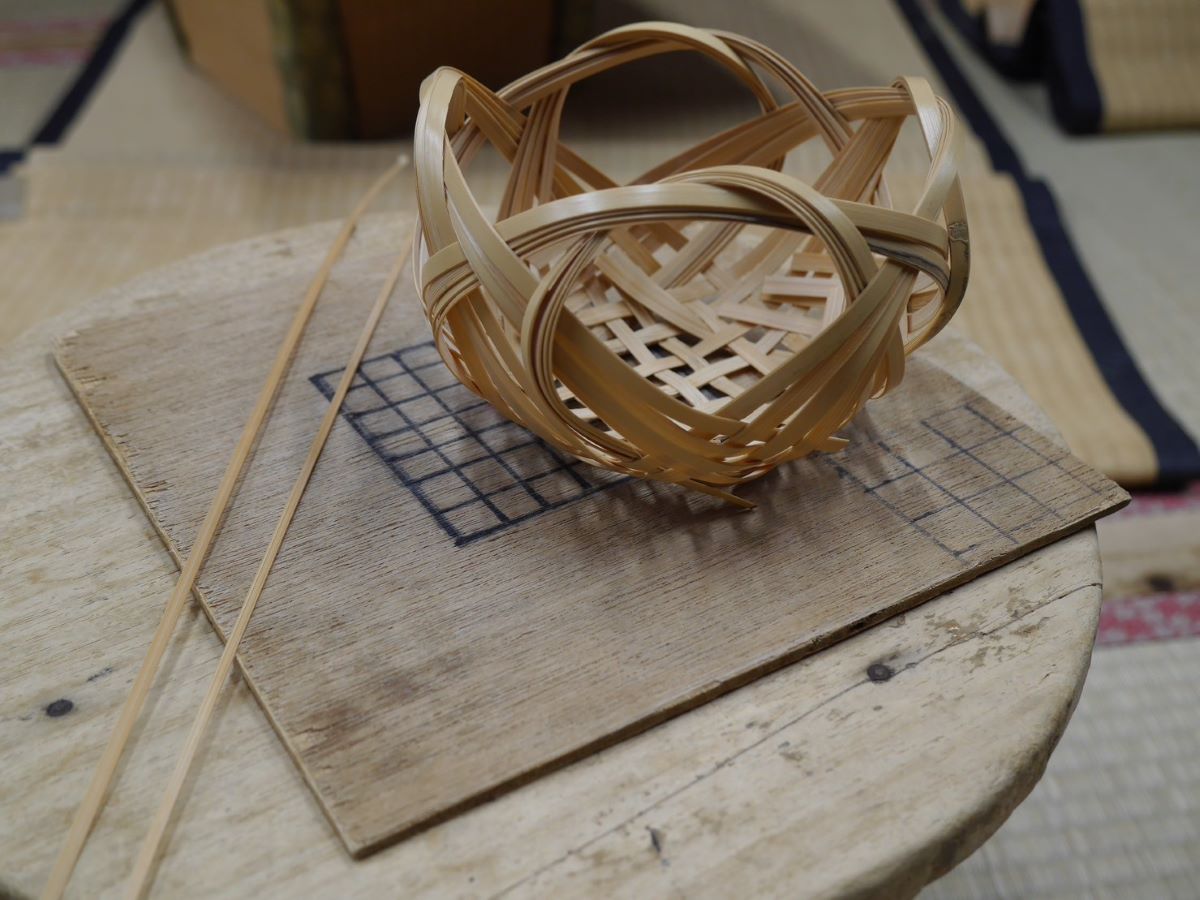 たけはら町並み竹工房のかご